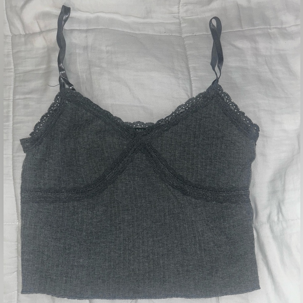 Gray Wild Fable Lace Outline Tank Top
